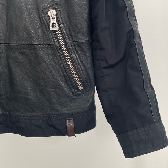RUDSAK Black Leather & Nylon Jacket - Picture 7 of 13